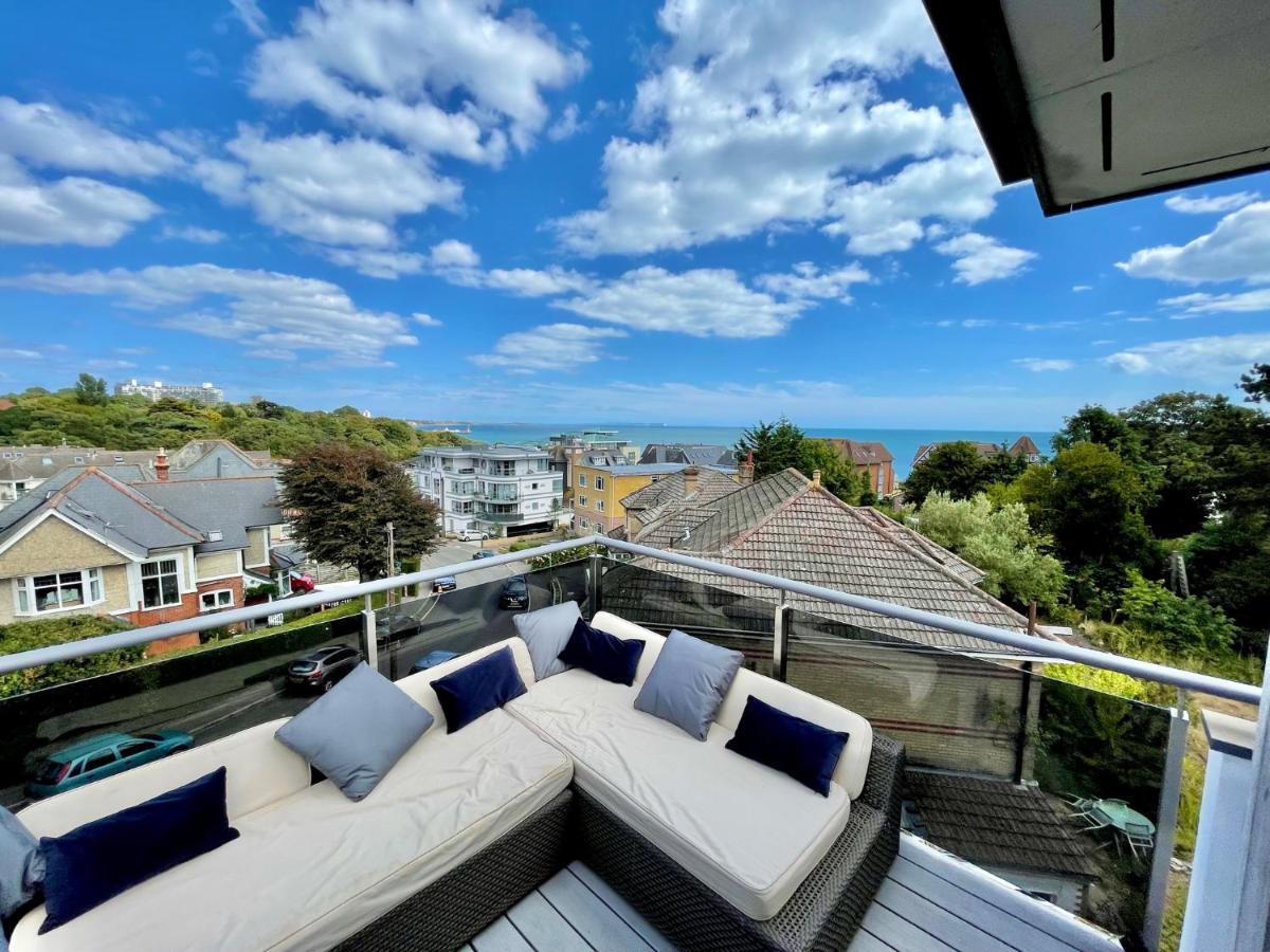 The Beach Hytte - Stunning Sea View Penthouse Apartment Bournemouth Exterior photo